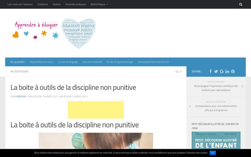 La boite à outils de la discipline non punitive