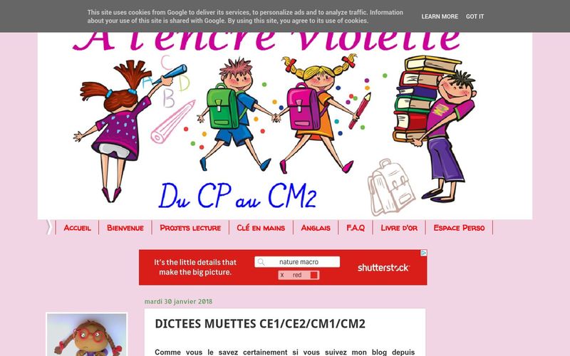 A l'encre violette: Dictées muettes